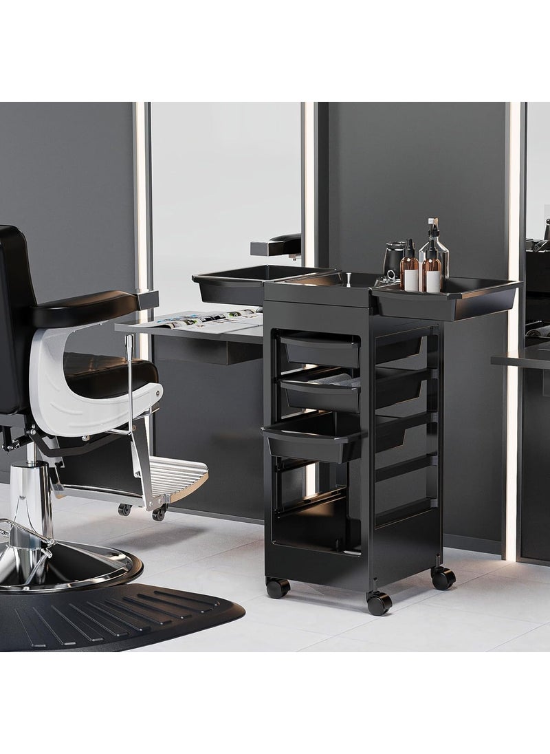 Qtavia Beauty Salon Rolling Trolley Cart With 5 Drawers  - Image 2