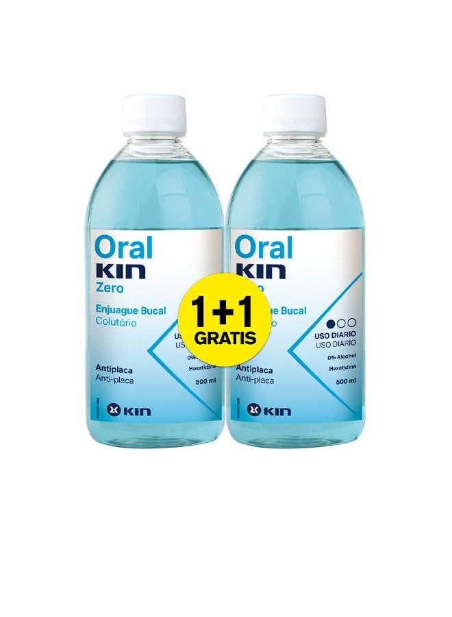 Kin Oralkin Zero Mouthwash Set 2x500ml - Image 1