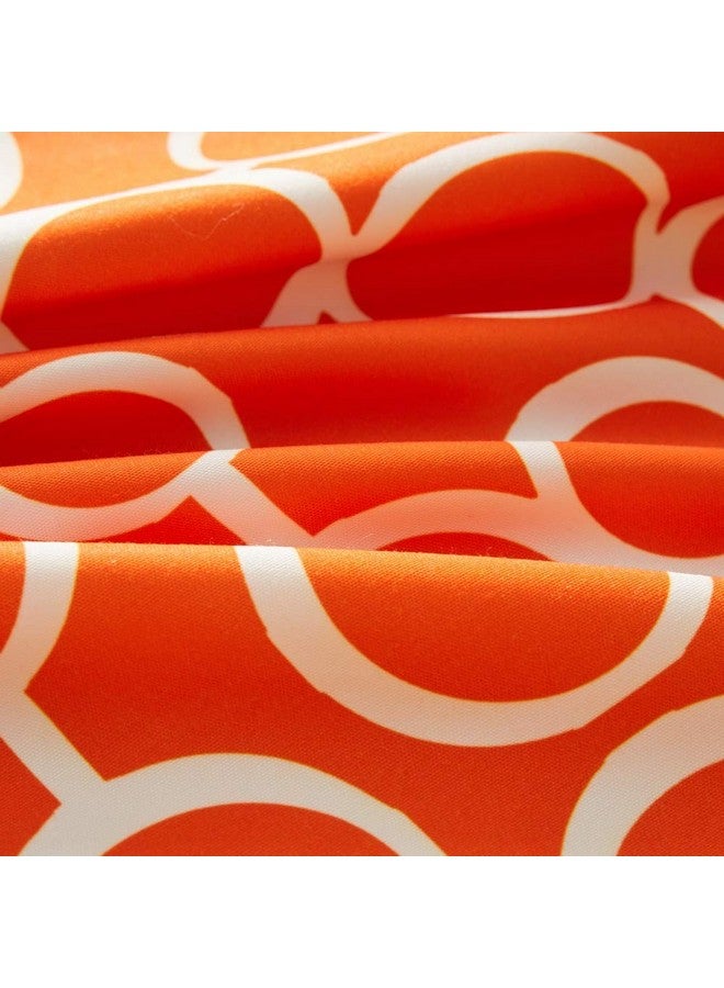 AEROHAVEN Set of 6 Satin Abstract Designer Decorative Throw Pillow/Cushion Covers - (Orange, 18 x 18 Inch) - Image 5