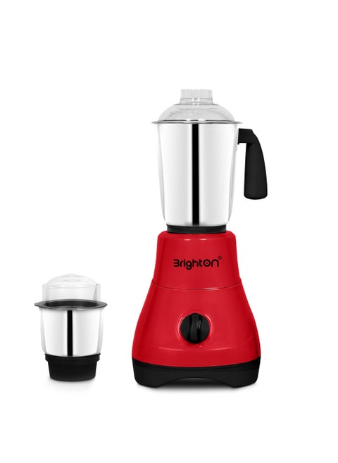 BRIGHTON 2-in-1 Mixer Grinder - 600W Motor, 1.2L Liquidizer, 0.4L Chutney Jar, Harmonic Grinding, Swirl Control, Unbreakable Lids, 3-Speed Control, Overload Protection, 2-Year Warranty