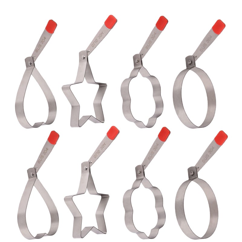 8pcs Fried : Nonstick Shapers For Griddle - Non-Stick Pancake Cooking Shaper - Suitable for Breakfast Frying - Image 1