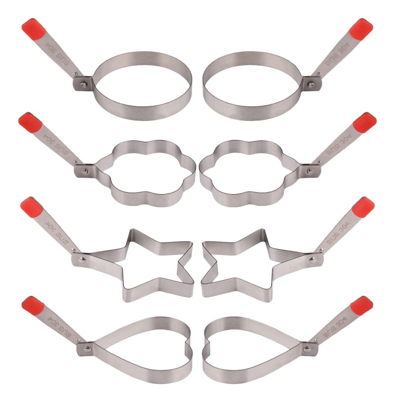 8pcs Fried : Nonstick Shapers For Griddle - Non-Stick Pancake Cooking Shaper - Suitable for Breakfast Frying - Image 5