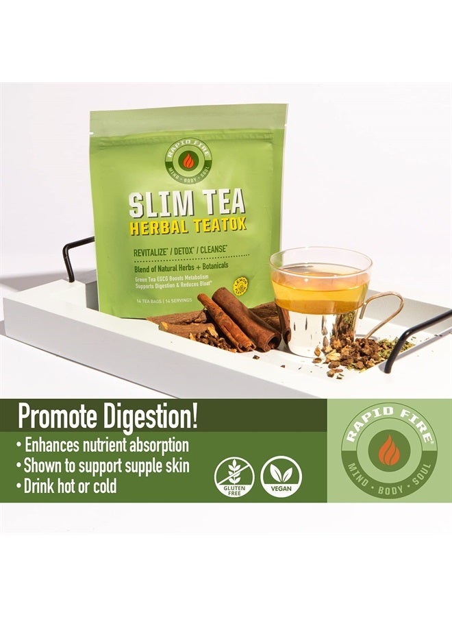 Rapid Fire Slim Tea 14 Day Herbal Teatox, Blend of Natural Herbs and Botanicals, Supports Healthy Weight Management, Supports Metabolism, Delicious Lemon Flavor, 14 Servings - Image 5