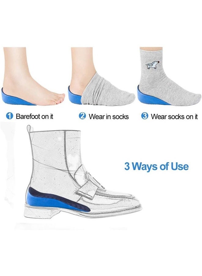 Height increasing Insole, Heightening 1.6'' Insole for Men, Arch Support Half-insert Shock-absorbing Heel Lift Pad for Men, Can Be Worn in Socks, Comfortable and Breathable Height-increasing Insole - Image 4