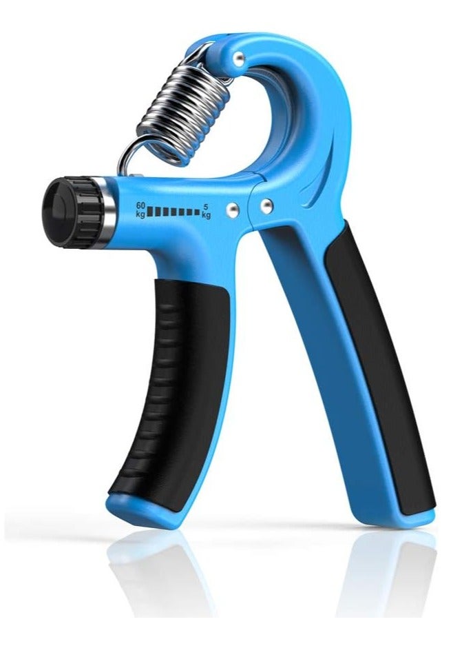 ALLKING Hand Grip Strengthener Adjustable Resistance 11-132 Lbs (5-60kg) - Hand Gripper Exerciser, Strengthen Grip, Hand Squeezer, Wrist Strengthener and Hand Workout (Blue) - Image 3