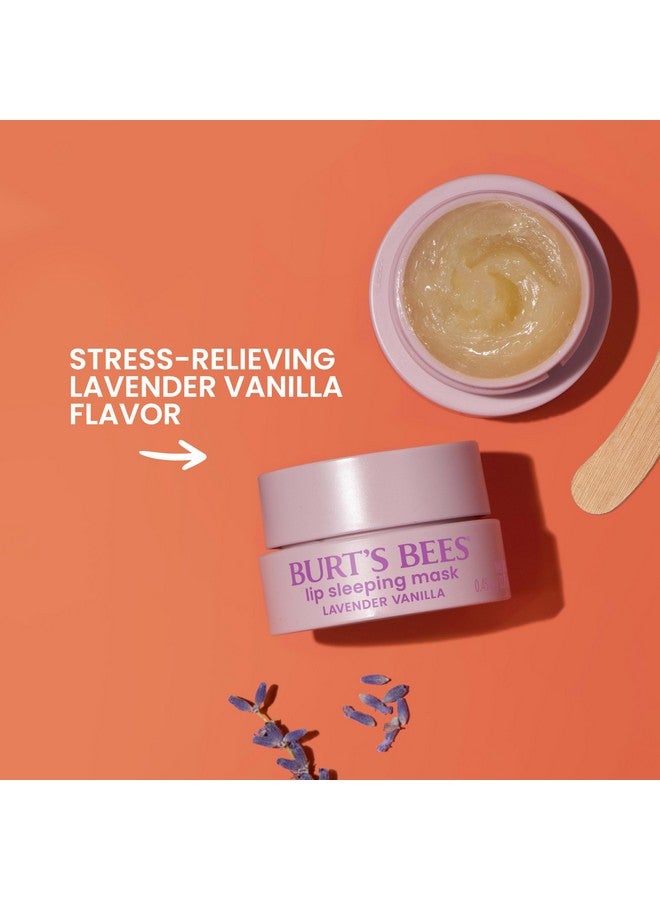 بيرتس بيز قناع الشفاه أثناء النوم بنكهة اللافندر والفانيليا من Burt'S Bees، مع حمض الهيالورونيك ومرطب السكوالين لترطيب الشفاه على الفور، قناع الشفاه الليلي، هدايا علاج الشفاه في عيد الميلاد، 0.45 أونصة. - Image 2
