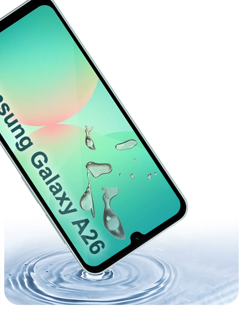 DUSALA 2Packs Samsung Galaxy A26 Screen Protector – Full Coverage 9H Tempered Glass | HD Clarity | Anti-Fingerprint | Edge-to-Edge Fit Side Black-2 - Image 4