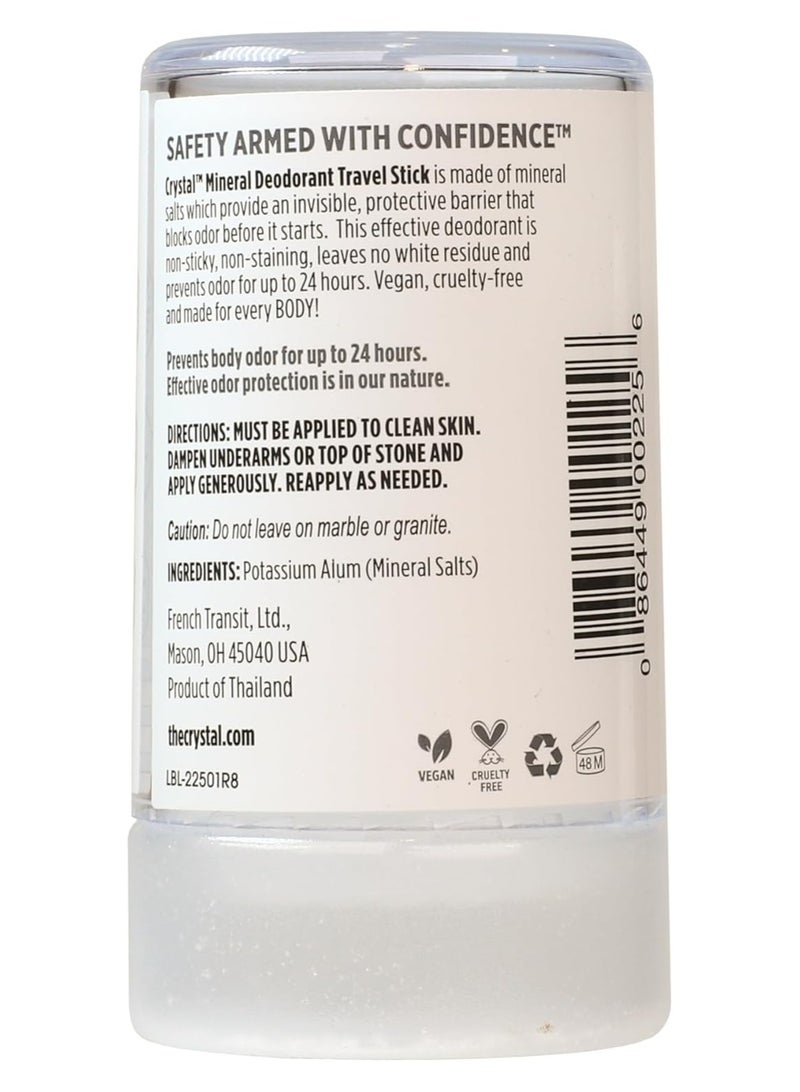 CRYSTAL Mineral Deodorant Stick- Unscented Body Deodorant With 24-Hour Odor Protection, Non-Staining & Non-Sticky, Travel Size Deodorant, Aluminium Chloride & Paraben Free, 1.5 FL OZ - Image 2