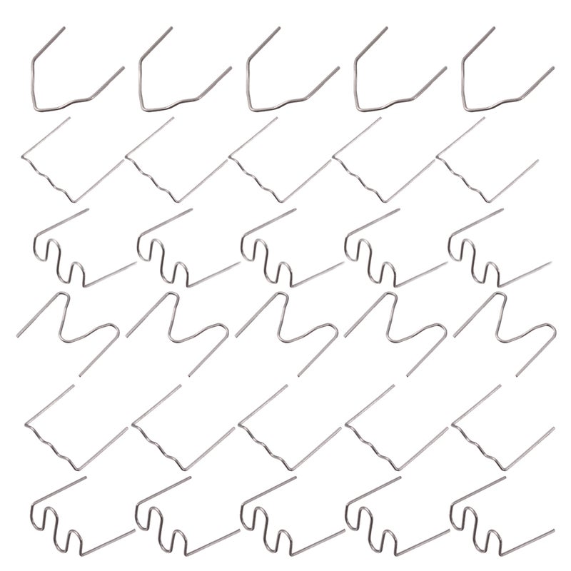 600Pcs Different Shape Welding Electrodes Bumper Repairing Welding Rod Brazing Wire Car Repairing Accessories (0.8 Loop Shape + 0.6 Loop Shape + 0.8 Wave Shape + 0.8 Wave Shape + 0.8 W Shape + 0.6 W Shape, 100Pcs/Each Shape) - Image 1
