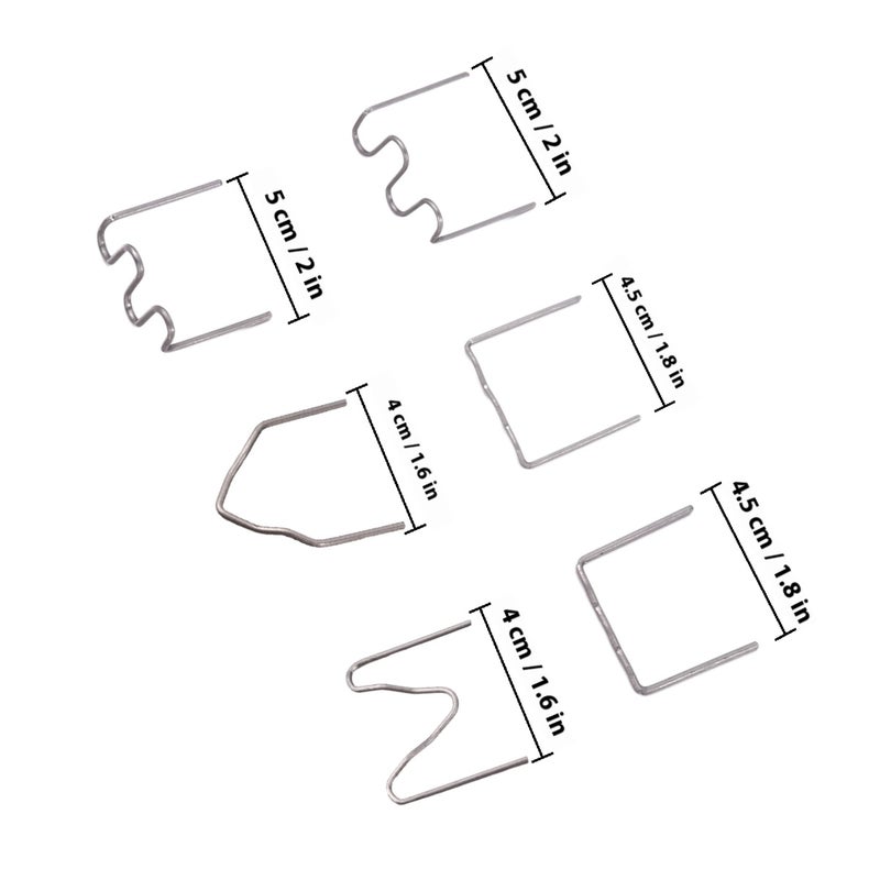 600Pcs Different Shape Welding Electrodes Bumper Repairing Welding Rod Brazing Wire Car Repairing Accessories (0.8 Loop Shape + 0.6 Loop Shape + 0.8 Wave Shape + 0.8 Wave Shape + 0.8 W Shape + 0.6 W Shape, 100Pcs/Each Shape) - Image 2