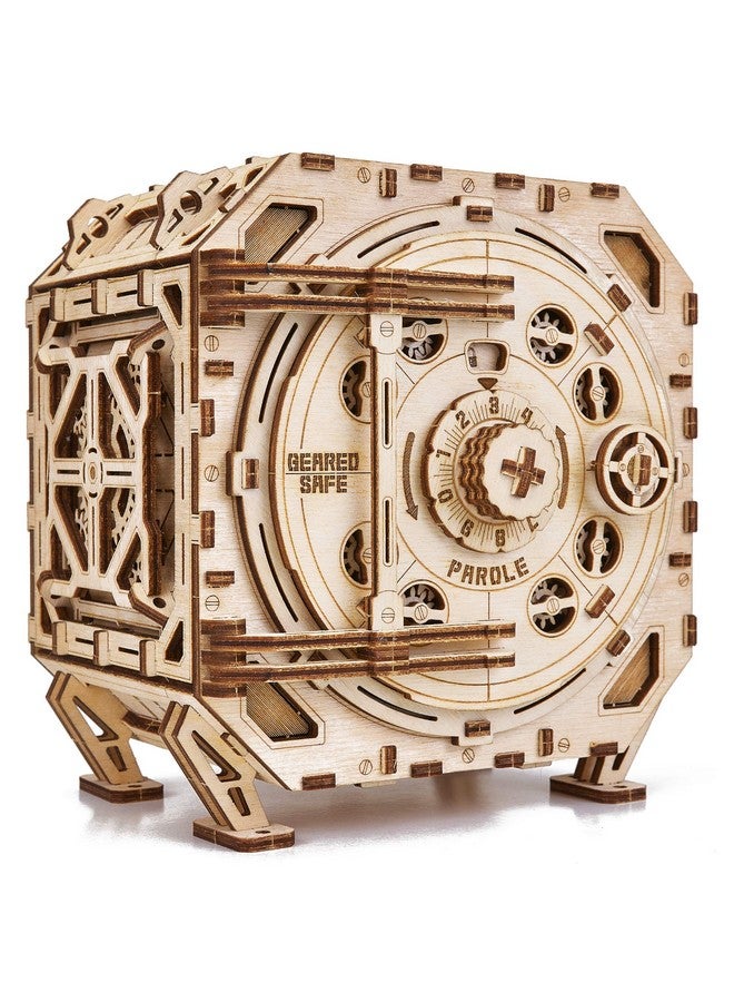 وود تريك مجموعة نماذج خشبية آمنة من Wood Trick للكبار والصغار للبناء - صندوق أحجية خزانة DIY مع مجموعة - ميكانيكي - لتخزين أغراضك الثمينة - تصميم متين - أحجية خشبية ثلاثية الأبعاد - Image 5