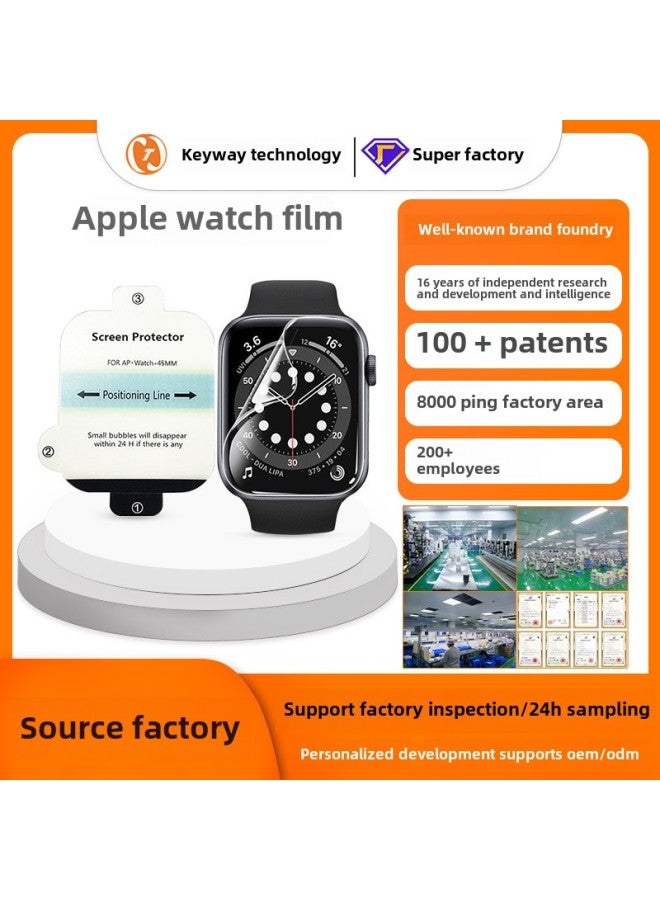For Iwatch6 Generation 7ultra Apple Watch Film S9applewatch Tempered Water Gel Film S10 Protective Film-Color:4th Generation Tpu Watch Film (special Price)-Size:41mm (S7/8/9)  - Image 2