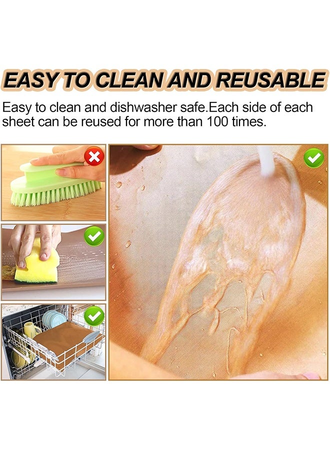 ٥ عبوات من أوراق تفلون للخبز، حصيرة فرن للشواية من التفلون للنقل بالحرارة، ورق غير لاصق قابل لإعادة الاستخدام ومقاوم للحرارة للصناعات اليدوية، قماش خبز مقاوم للحرارة بدرجة الطعام غير لاصق (١٥.٧٥ × ١٣ إنش) - Image 4