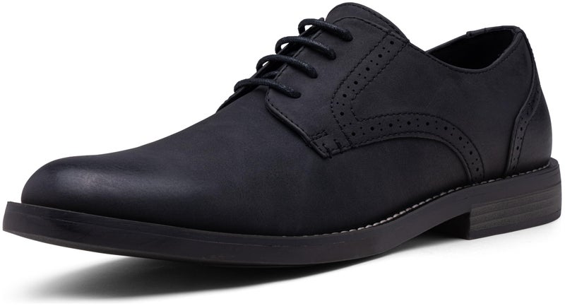 Jousen Mens Dress Shoes Suede Plain Toe Business Casual Oxford Shoes Black Dress Shoes for Men (AMY624 Black 13) - Image 1