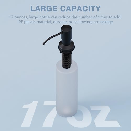 GIMILI Built in Sink Soap Dispenser or Lotion Dispenser for Kitchen Sink, Matte Black - Image 2