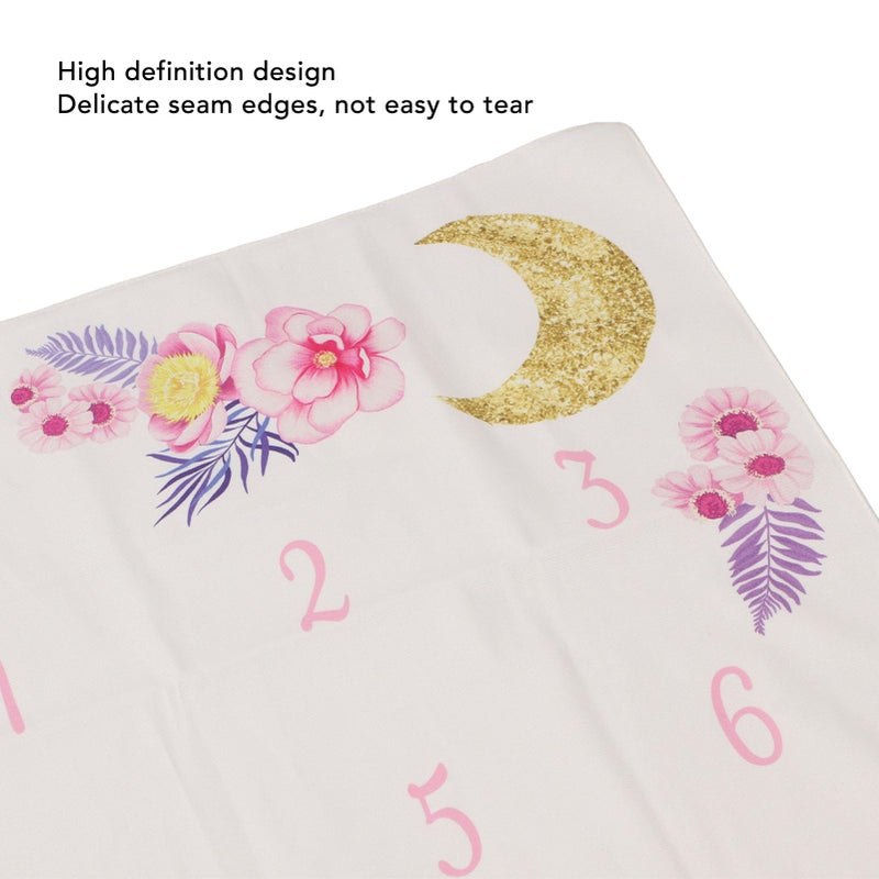 Soft Polyester Baby Monthly Blanket 39 4x39 4 Inch Newborn Photography Prop Growth Tracker - Image 3