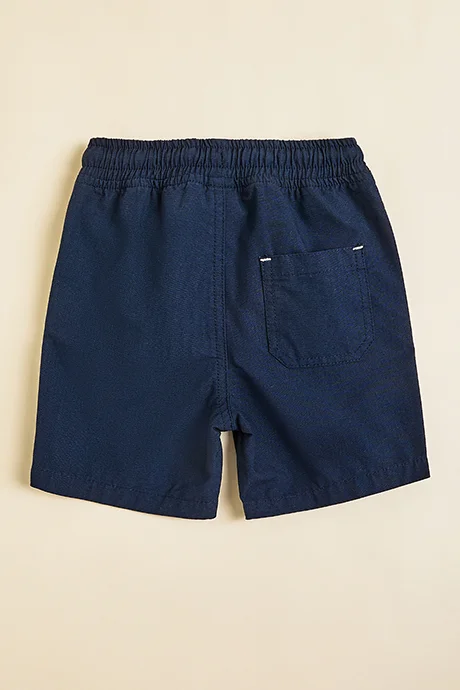 R&B Solid Shorts with Drawstring Waist