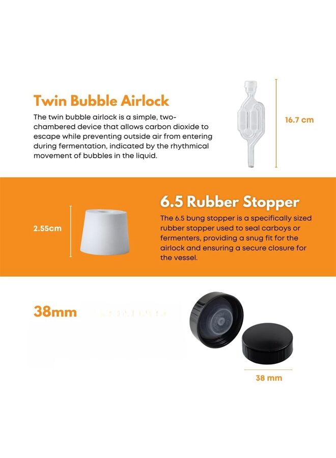 Clear 1 Gallon Glass Jug w/ Polyseal Caps | Pack of 4 | Food Grade – BPA Free Glass for Fermentation, Storage & Brewing | 128oz Large Jug for Home Brewing, Kombucha, Wine & Beer - Image 3