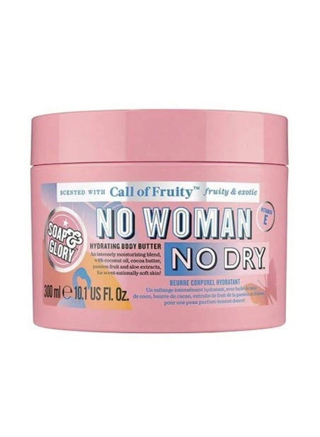 Soap & Glory Call of Fruity Body Butter - Moisturizing Body Cream with Vitamin E, Coconut Oil & Aloe Extracts - Tropical Fruits, Juicy Melon & Hibiscus Cocoa Butter for Dehydrated Skin (300ml) - Image 1