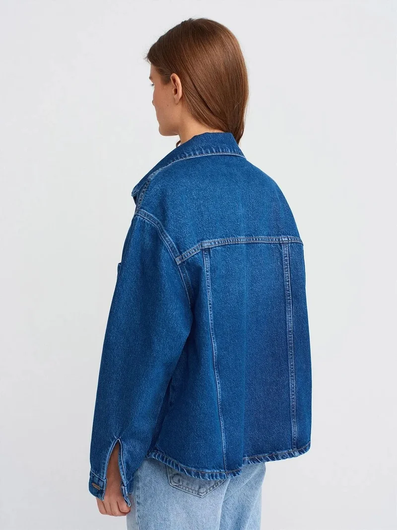ديلفين DILVIN Oversized Cotton Denim Shirt