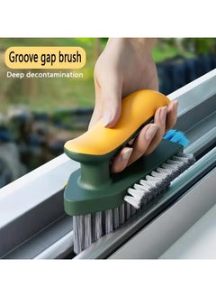 Goolsky 1pc, Three-Sided Floor Brush for Bathroom and Toilet Cleaning - Scraping and Groove Gap Brush with Three-Sided Bristles - Bathroom Supplies and Cleaning Tools  - Image 1