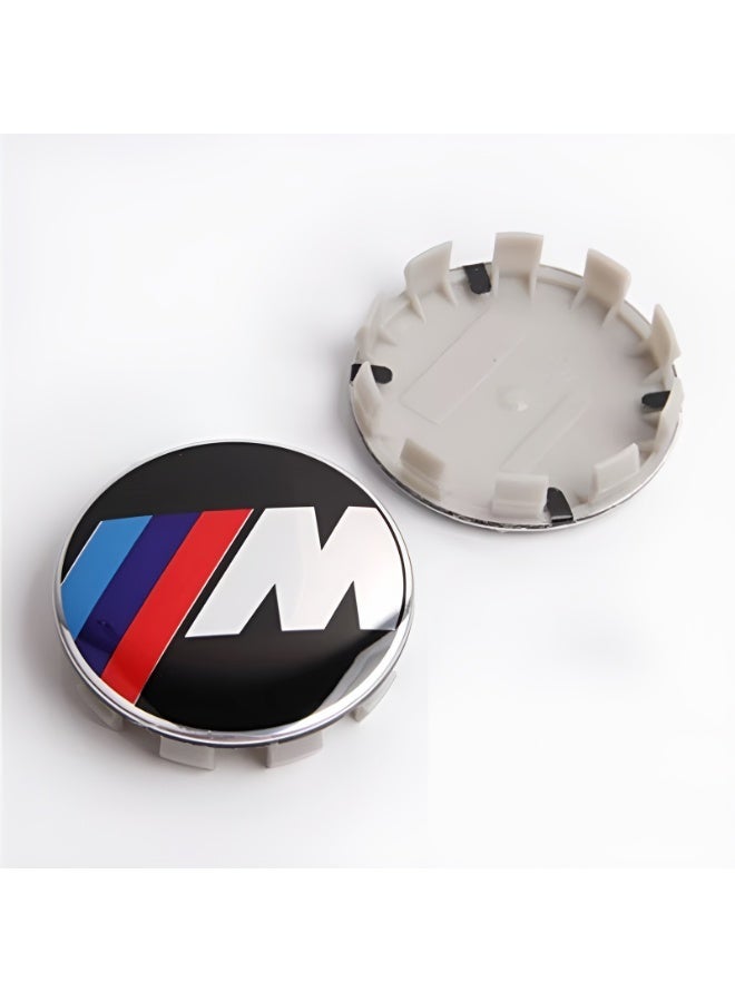 أغطية مركز العجلة 56 مم إصدار BMW Motorsport، طقم 4 قطع بنمط OEM، أغطية جنوط سبائك، تركيب سهل بالكبس، أغطية بديلة متينة لسيارات BMW - Image 5