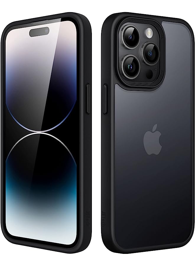 Jetech Matte Case For Iphone 14 Pro 6.1-Inch, Shockproof Military Grade Drop Protection, Frosted Translucent Back Phone Cover, Anti-Fingerprint (Black) - Image 1