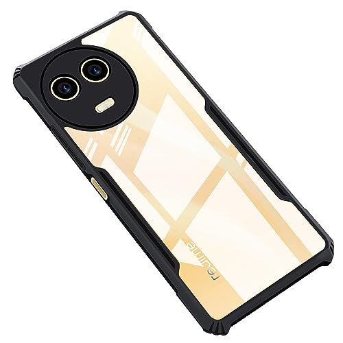 CEDO Backcover for Realme 11/ Realme 11x/ Narzo 60x (5G) | Camera Protection Shockproof Bumper-Edge | Acrylic Crystal Clear 360 Degree Protection TPU+PC | Transparent Eagle Back Case Cover (Black) - Image 1