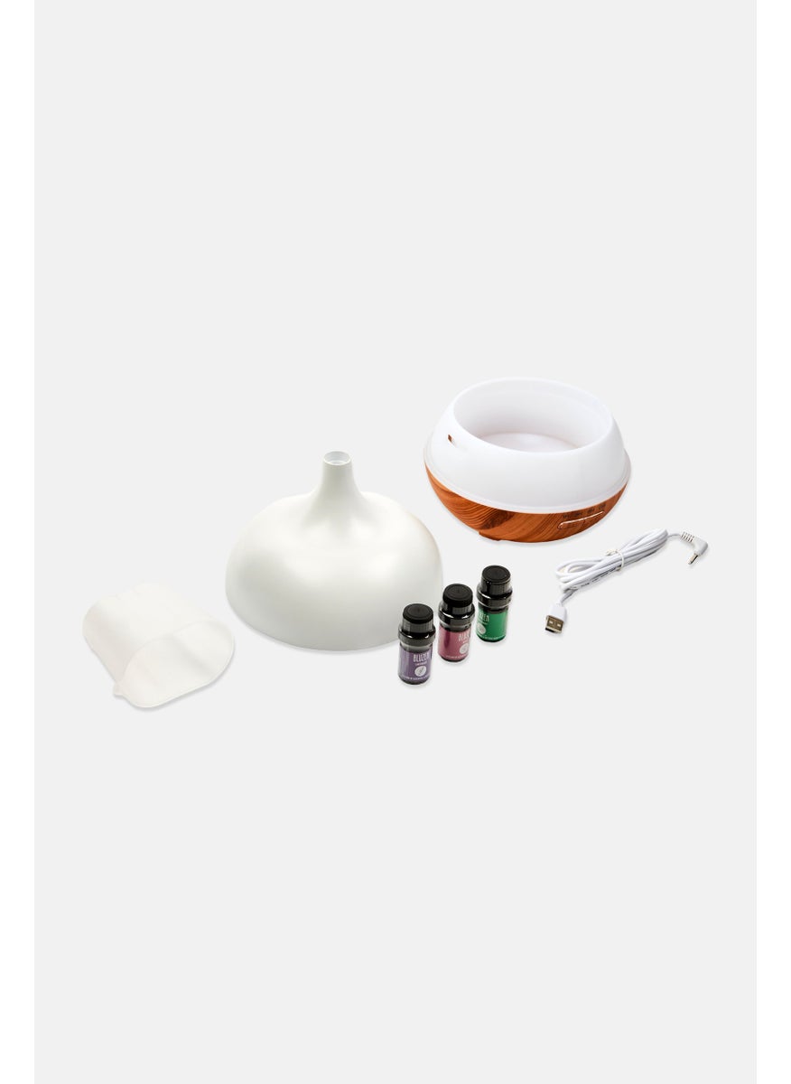 BluZen - Alpine Aromatherapy Led Color Changing Oil Diffuser Sets 300 ml, White - Image 1