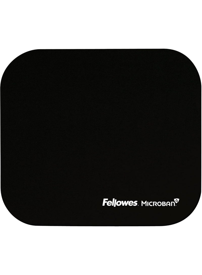 Fellowes 5933901 Mouse Pad w/Microban, Nonskid Base, 9 x 8, Black (FEL5933901), 8" x 9" x 0.1" - Image 2