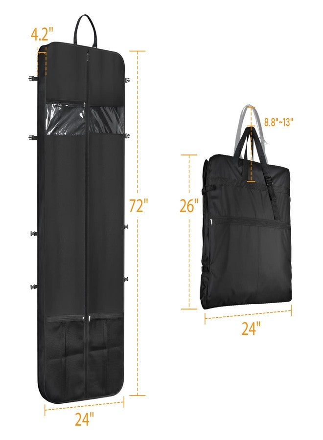 Zilink Wedding Dress Garment Bag 72" Dress Bags for Gowns Long, Black, 72" - Image 2