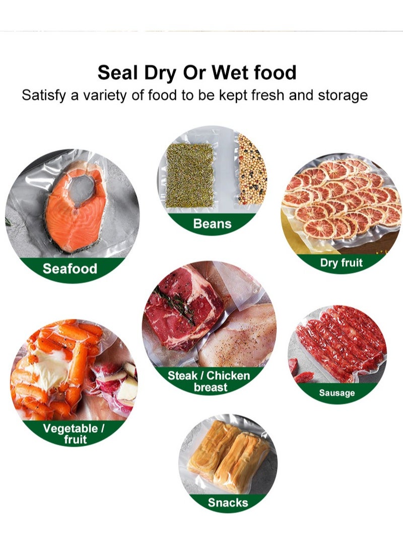Biolomix Multi-function Vacuum Sealer Packer Automatic Vacuum Air Sealing Packing System|Food Preservation Dry, Moist, Delicate Soft Food with 10pcs Vacuum Bags  - Image 4