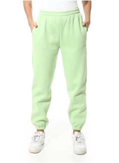 Andora Elastic Waist Fleeced Pants_Lime Green  - Image 1