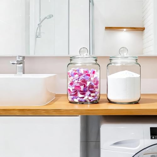 bellemax Pop Glass Jar and Container With Airtight Silicone Seal Lid, Glass Jars For Kitchen Storage, Food Storage Containers For Spices, Dry Foods, Honey, Aachar (1100ML, Set of 3) - Image 5