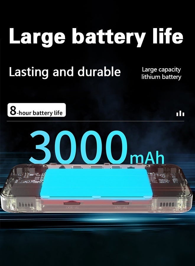  أمباون وحدة تحكم ألعاب محمولة R36H بنظام Linux مفتوح المصدر، وحدة معالجة مركزية Cortex-A35، بطاقة TF سعة 128 جيجابايت تأتي مع أكثر من 30000 لعبة كلاسيكية، شاشة IPS مقاس 3.5 بوصة، لعبة محمولة كلاسيكية (أبيض) - Image 2