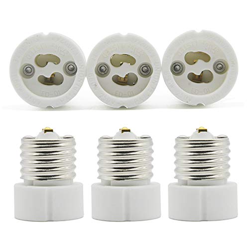 E26 E27 Edison Screw Socket to GU10 Bayonet Base AdapterGU10 Ceramic Socket Converters for GU10 Halogen Bulb GU10 LED Spot LightUL Listed 660W250V