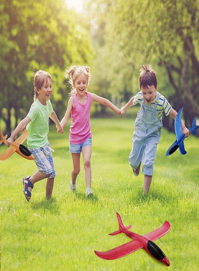 PLMMOUT 4 Pack Foam Airplanes,17.5 Large Throwing Foam Plane,Airplane Toys for Kids,2 Flight Mode Glider Plane Outdoor Toys,Foam Airplane Party Favors Birthday Gifts for 3 4 5 6 7 Year Old Boy - Image 5