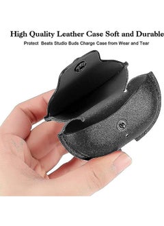 Muyixin Beats Studio Buds Case 2021 Full-Body Soft Shell Protective Leather Cover with Keychain  - Image 4