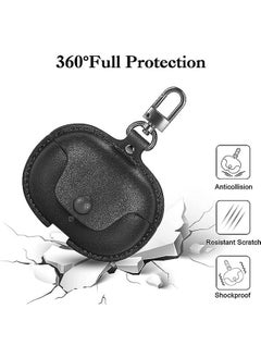 Muyixin Beats Studio Buds Case 2021 Full-Body Soft Shell Protective Leather Cover with Keychain  - Image 5