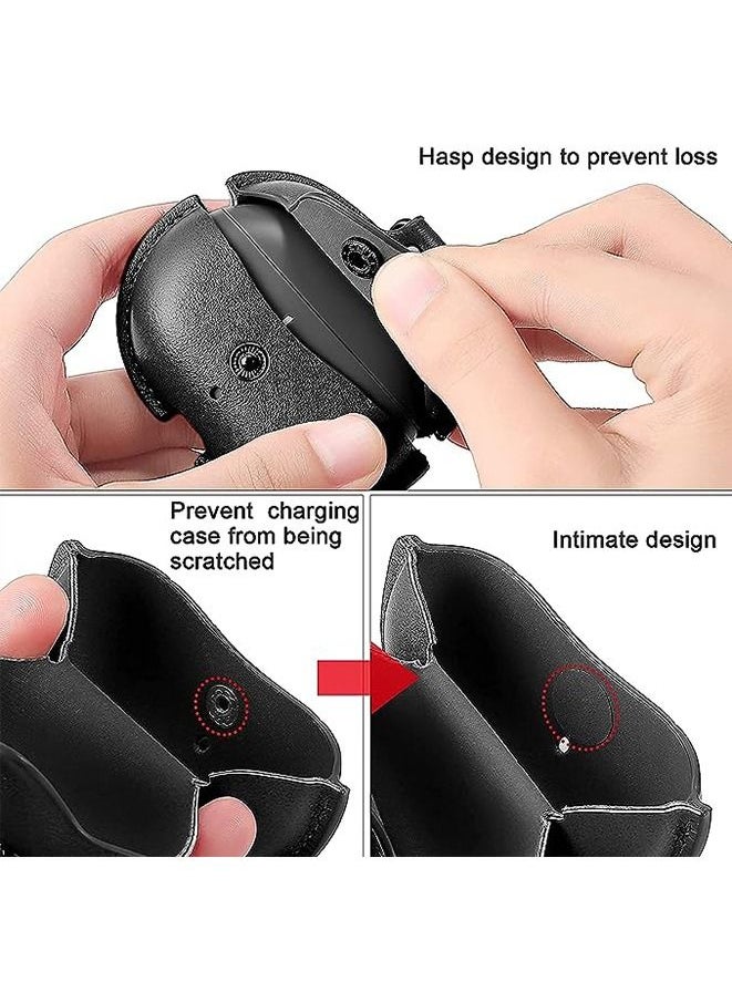 Muyixin - Beats Studio Buds Case 2021 Full-Body Soft Shell Protective Leather Cover with Keychain - Image 1