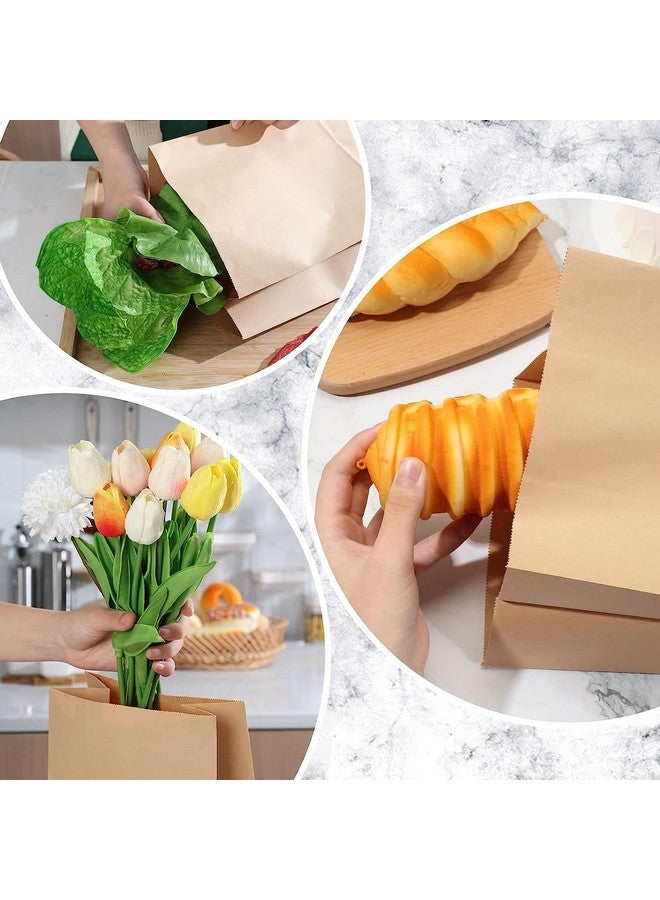Rangit Bhumi - Brown Paper Lunch Bags - 6.5X11X3.5 In Small 50Pcs- Kraft Paper Carry Bags For Grocery, Snacks Food Take Away, Disposable Eco Friendly Paper Covers(Small, 50) - Fold Top - Image 4