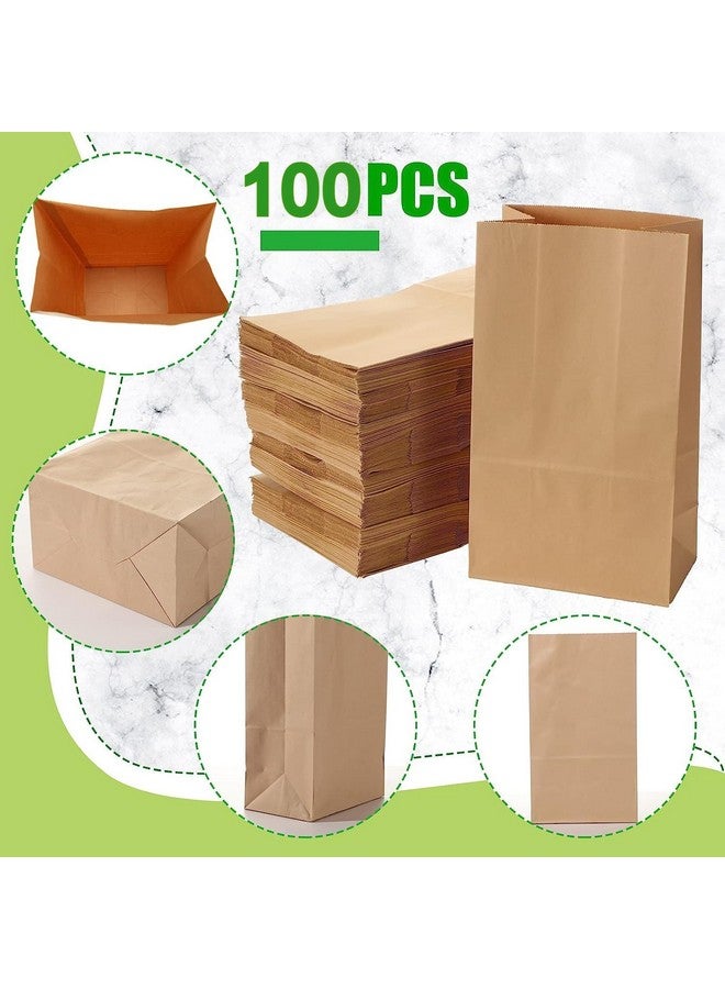 Rangit Bhumi - Brown Paper Lunch Bags - 6.5X11X3.5 In Small 50Pcs- Kraft Paper Carry Bags For Grocery, Snacks Food Take Away, Disposable Eco Friendly Paper Covers(Small, 50) - Fold Top - Image 3