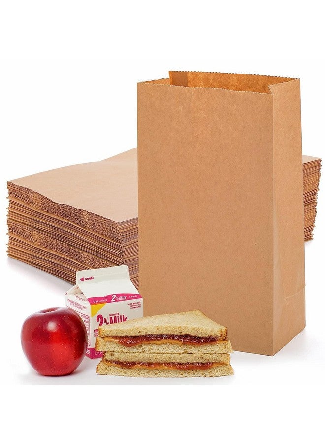 Rangit Bhumi - Brown Paper Lunch Bags - 6.5X11X3.5 In Small 50Pcs- Kraft Paper Carry Bags For Grocery, Snacks Food Take Away, Disposable Eco Friendly Paper Covers(Small, 50) - Fold Top - Image 1