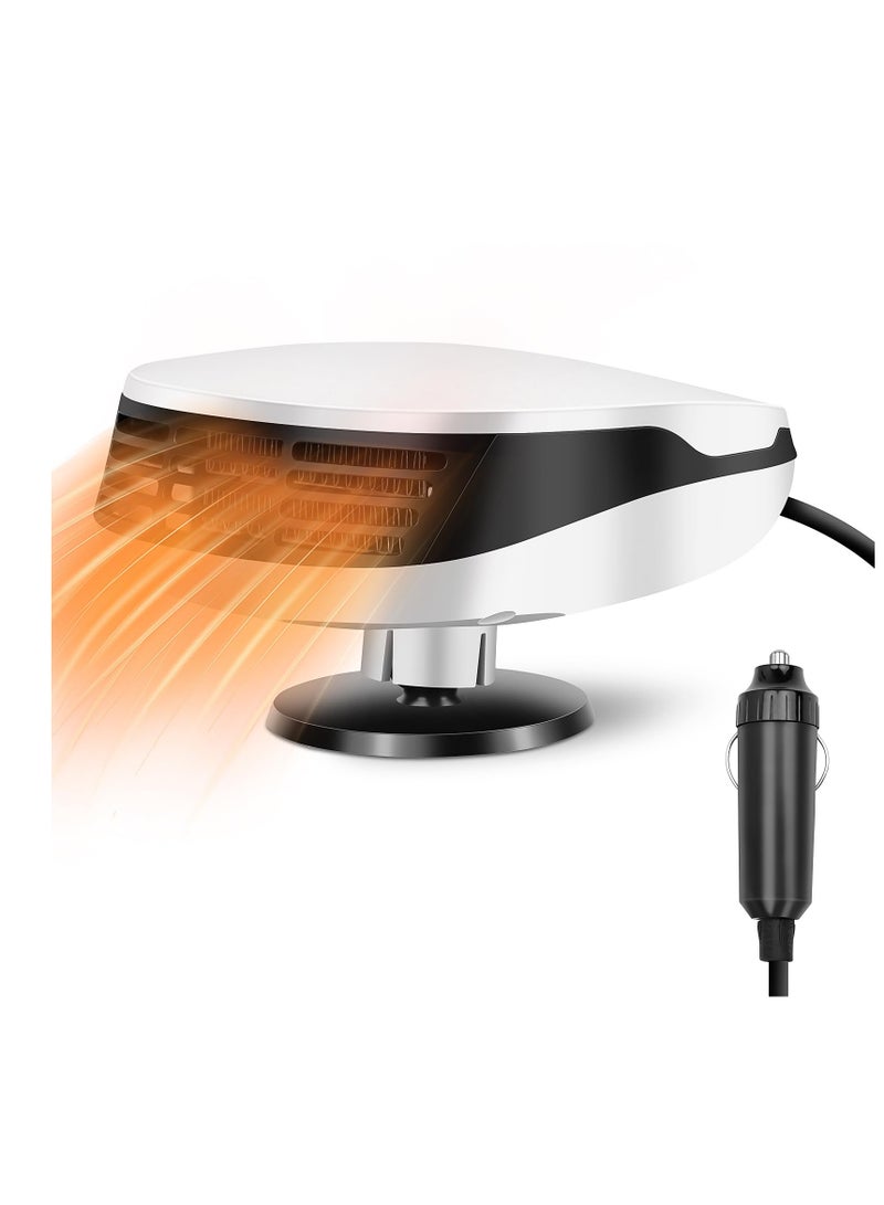 SYOSI Portable Car Heater Defroster, Portable Car Fan Heater, 12V Fast Heating Defrost Defogger, 150W Fast Heating or Cooling Fan Car Heater, Automobile Windscreen Fan for Cars, Trucks - Image 1