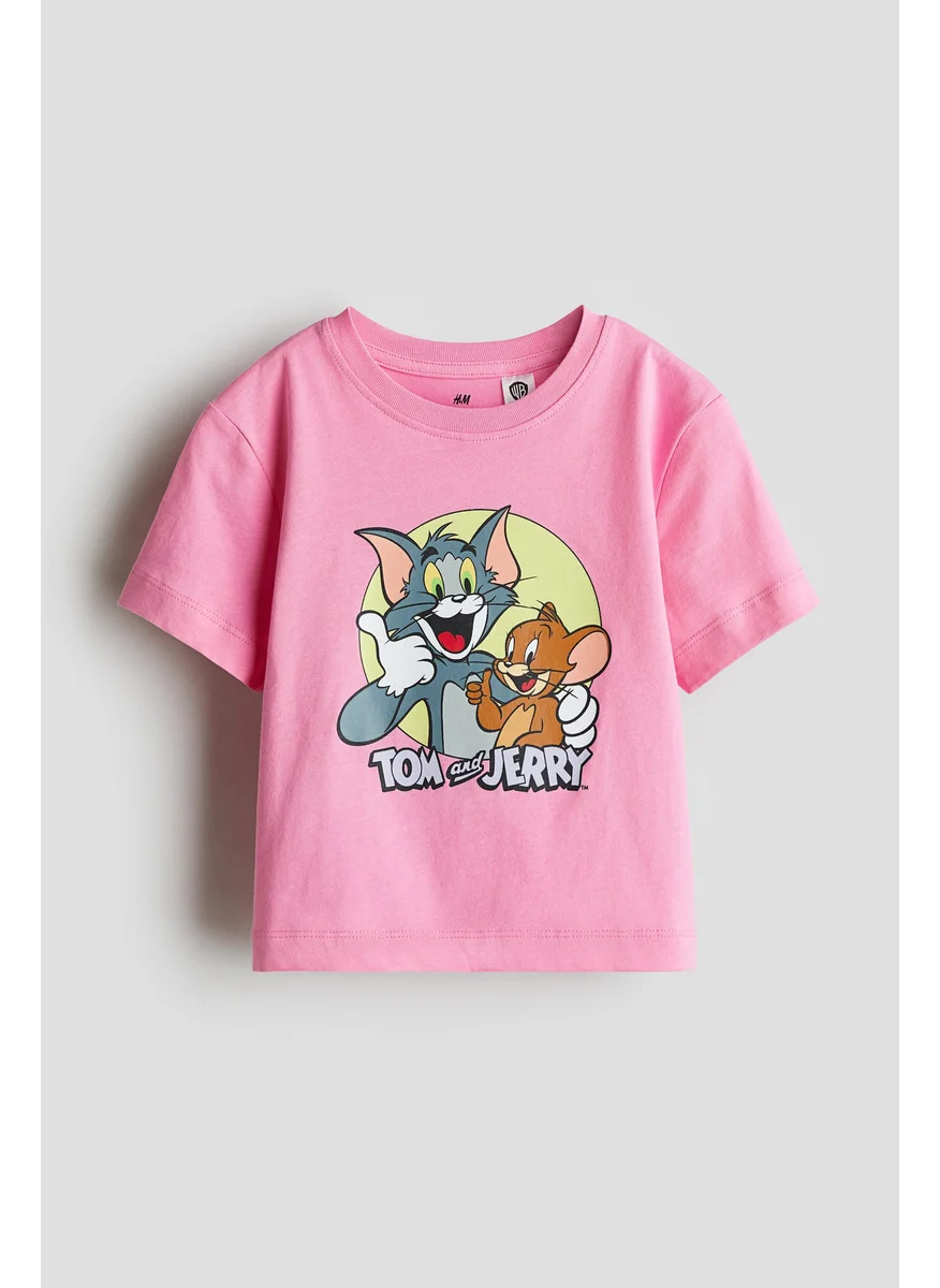 H&M Print-Motif Cotton T-Shirt