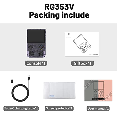 Aivuidbs RG353V Retro Handheld Game with Dual OS Android 11 and Linux,RG353V with 64G TF Card Pre-Installed 4452 Games Supports 5G WiFi 4.2 Bluetooth Online Fighting,Streaming and HDMI - Image 5