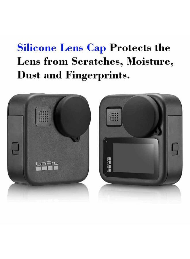 ULBTER Mini Storage Bag Case for GoPro MAX Waterproof 360 Camera + Rubber Lens Cap Cover, Carrying Portable Boxes Accessory for Go pro Max [2+1 Pack] - Image 2