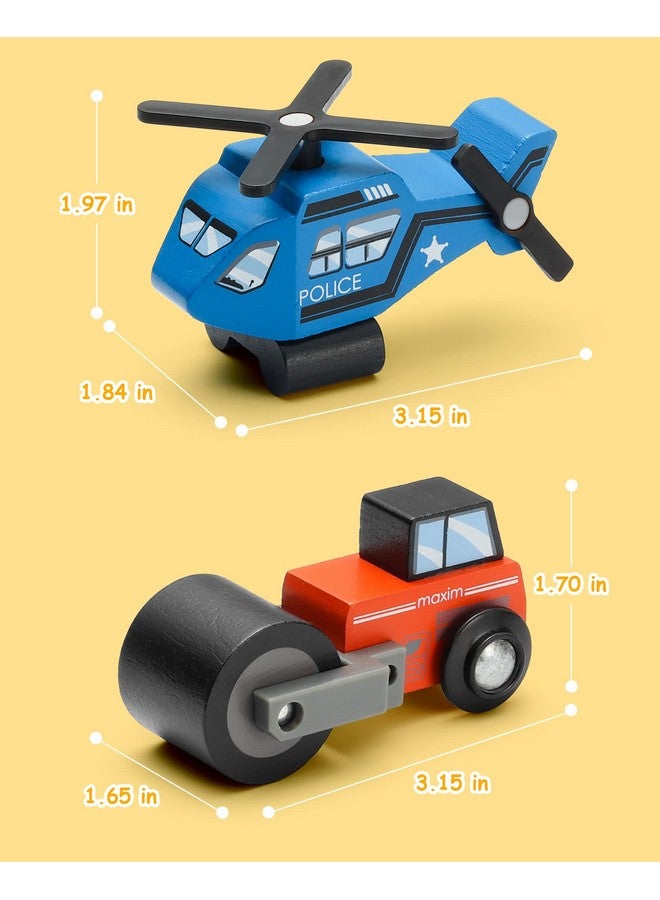 SainSmart Jr. SainSmart Jr. Wooden Train Set Accessories Toy Cars (10 PCS), Compatible with All Major Brands, Gift for Toddlers and Kids Aged 3+  - Image 5