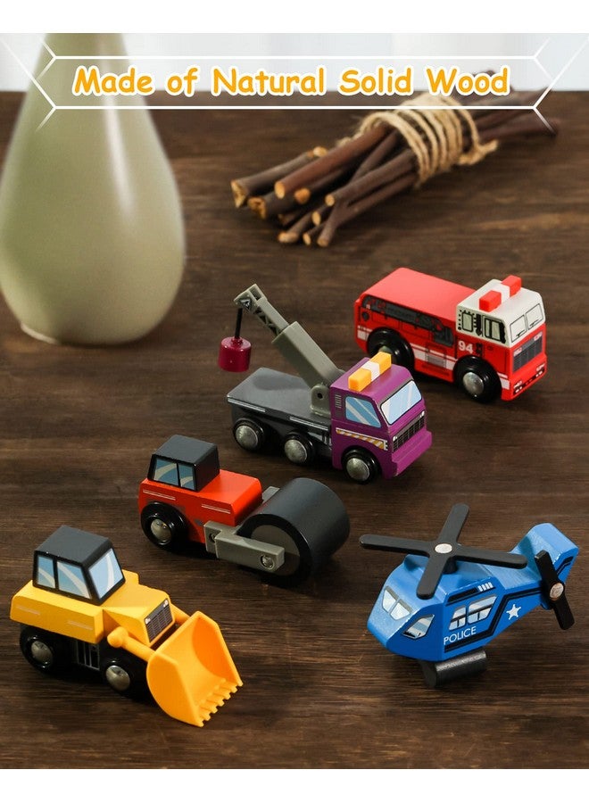 SainSmart Jr. SainSmart Jr. Wooden Train Set Accessories Toy Cars (10 PCS), Compatible with All Major Brands, Gift for Toddlers and Kids Aged 3+  - Image 3
