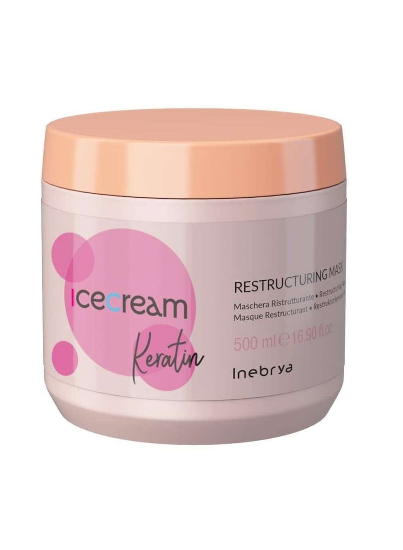 INEBRYA Ice Cream Keratin Restructuring Mask - 500 ML